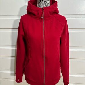 Lululemon Scuba Hoodie *Light Cotton Fleece Size 12 Dark Red $138